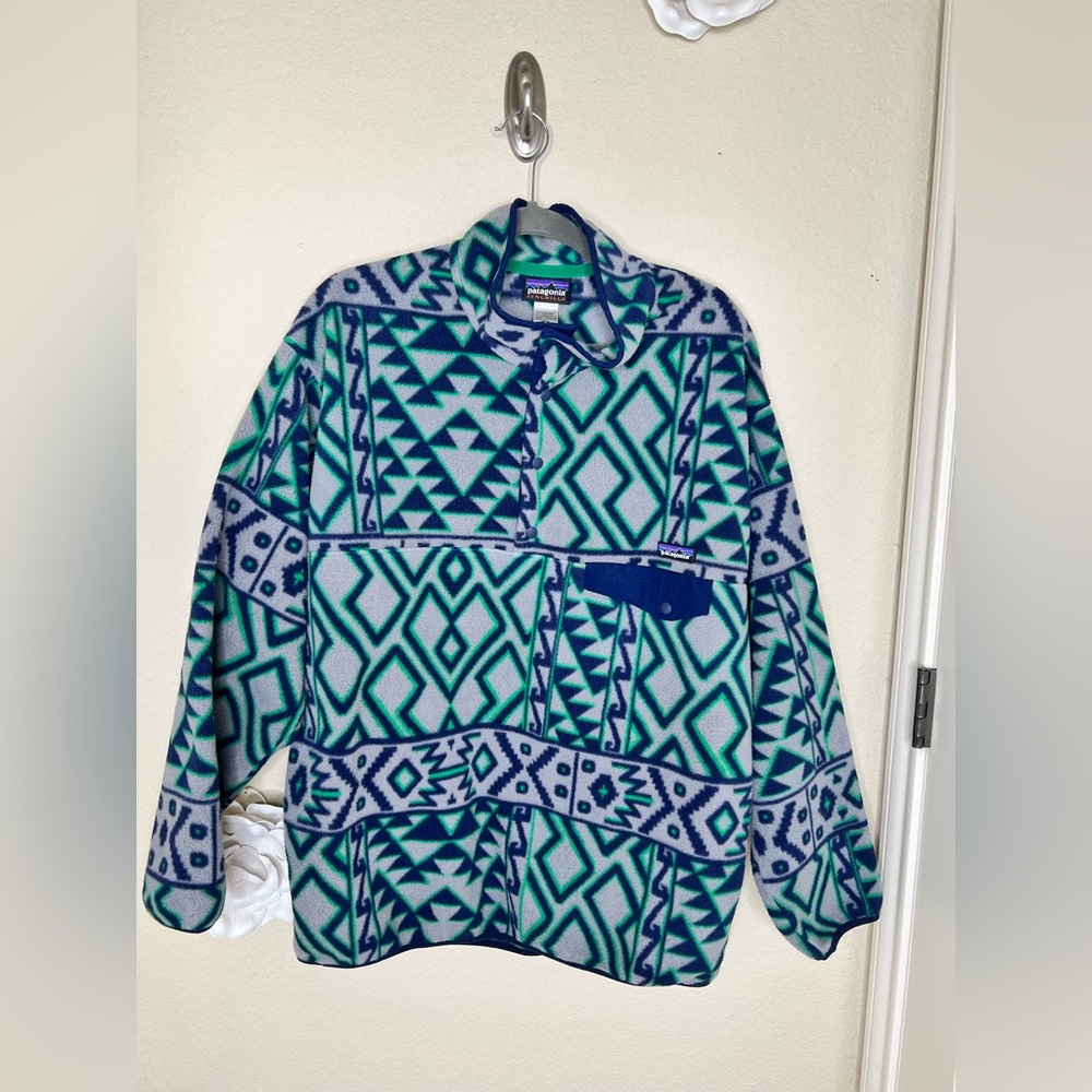 Patagonia Synchilla Snap-T Fleece Pullover Rare Montana Siete Aztec Men’s Large